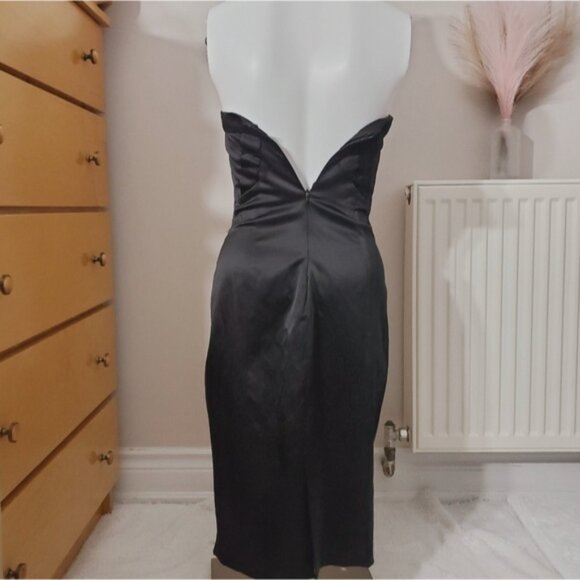 Vintage "Marilyn Monroe" Inspired Strapless Satin Dress - Picture 7 of 12